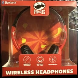 RHEA- New In Box Pringles Wireless Headphones Set Back To School Bluetooth - Thumbnail 1