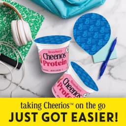 Strawberry Cheerios Protein, Breakfast Cereal Cup, Gluten Free, Single Serve, 1.4 oz - Thumbnail 2