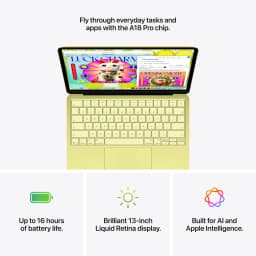 Apple MacBook Neo 13-inch Apple A18 Pro chip with 6‑core CPU and 5‑core GPU, 8GB, 256GB SSD, Magic Keyboard - Citrus - Thumbnail 9