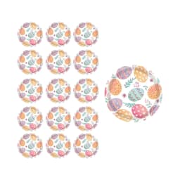DAMAI 16 Pcs 7 inchs Easter Day Paper Plates - Colorful Eggs Pattern Disposable Dinnerware for Spring Celebrations Picnic Favors(7 inchs Paper Plates) - Thumbnail 2