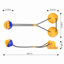 Suction Cup Dog Toy, Upgraded Dog Chew Toy Molar Bite Interactive Dog Toys, Helps Dog Teeth Cleaning - Thumbnail 7