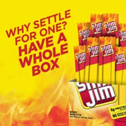 Slim Jim Smoked Jerky Snack Sticks, Original Flavor, 6g Protein Per Serving, 0.28 oz. (14-Count) - Thumbnail 3