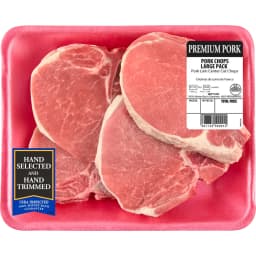 Pork Center Cut Loin Chops, Bone-In, 4 count, 1.51 - 4 lb Tray - Thumbnail 1