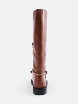 Scenario Women's Tall Faux Leather Riding Boots - Thumbnail 3