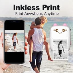 RHEA- Portable Mini Thermal Pocket Photo Printer Wireless Bluetooth Note Printing - Thumbnail 2