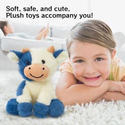 Adorable Cow Plush Doll Collection Soft Stuffed Animal with Various Colors for Farm Theme Room Decor and Birthday Surprise, Huggable Daily Plushie - Thumbnail 3