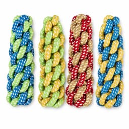 MGEZCOO Puppy Toys 4 Pack, CornBraid Rope Dog Chew Toys for Aggressive Chewers, Durable Dog Toys for Small Medium Large Dogs - Thumbnail 1
