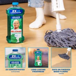 Mr. Clean All Purpose Cleaner, 2X Concentrated Multi Surface with Febreze Meadows & Rain Scent, 64 fl oz - Thumbnail 2