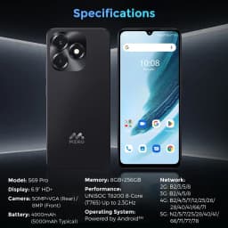 MIRO S69 Pro 5G Unlocked Phone 6.9" 120Hz Display 8GB + 256GB Storage 50MP Camera 5000mAh Battery Android 15 Dual SIM - Thumbnail 7