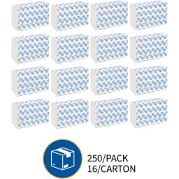 Genuine Joe GJO21100 Multifold Towels, 250 Sheets per Pack, 16 Pack - Thumbnail 1