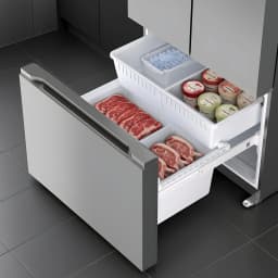 ICYBER BOOM 27.4 cu ft French Door Refrigerator, Full Size with Freezer, Auto Defrost, Ice Maker & Water Filter, Dual Zone, Stainless Steel - Thumbnail 11