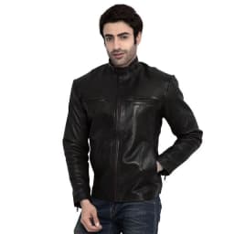 Luis Leather Mens Delighted Tough Genuine Lambskin Leather Jacket, Biker Jacket - Thumbnail 1