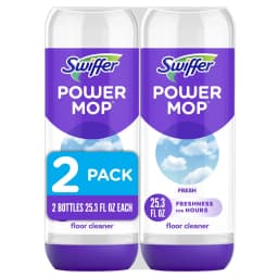 Swiffer Power Mop Refill Solution, Tile, Vinyl, Laminate, Wood, Floor Cleaner, Fresh, 50.6oz - Thumbnail 1