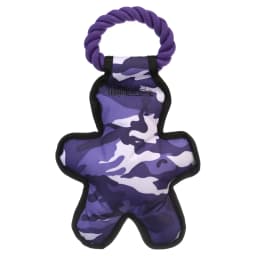 Multipet Camouflage Tug 'o Man Dog Toy with Cotton Rope & Squeaker for Tough Chewers, Green - Thumbnail 6