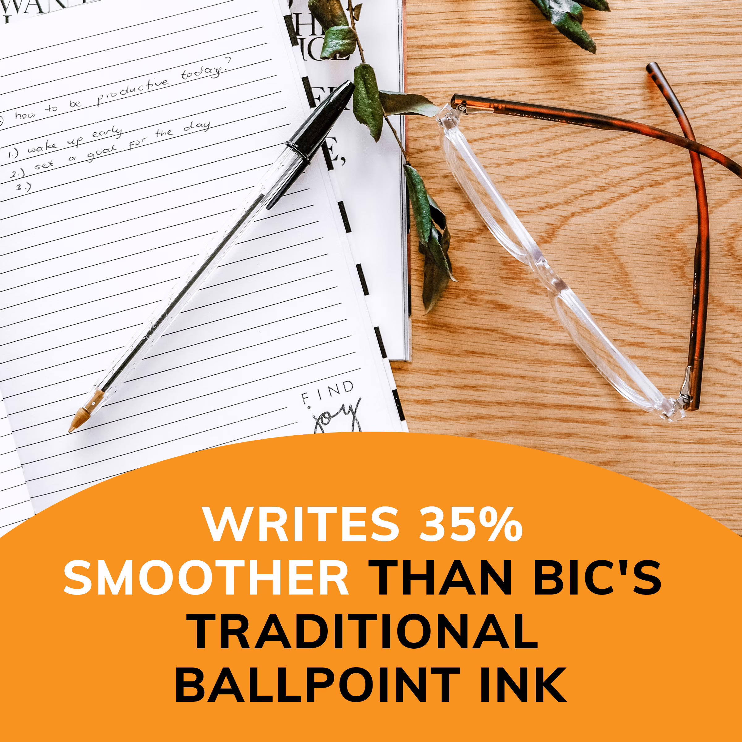 BIC Cristal Xtra Smooth Medium Point Ball Pen, School Supplies, 1.0 mm, Black, 10-Count - Thumbnail 5
