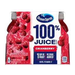 Ocean Spray® 100% Juice Cranberry Juice Blend, 10 fl oz Bottles, 6 Count - Thumbnail 9