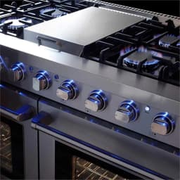 Cosmo 48 in. Double Oven Gas Range & Dishwasher & Wine Cooler & Refrigerator Set - Thumbnail 17