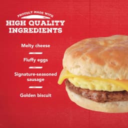 Jimmy Dean Frozen Breakfast Sandwich, Sausage Egg & Cheese Biscuit, 8 Count - Thumbnail 4