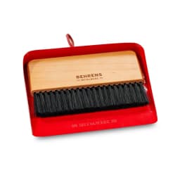 Behrens Portable Galvanized Steel Dustpan and Brush Broom Set, Red - Thumbnail 2
