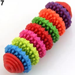Walbest Dog Toys, Natural Rubber Teeth Cleaning Dog Chew Toys for Small Medium Dogs, Outdoor Interactive Puppy Chew Toys for Training, Colorful - Thumbnail 2
