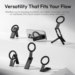 Ulanzi MA60 Foldable Tripod Magnetic Phone 0.8cm Ultra-Slim Dual-Sided Magnet Phone Tripod for Desktop Stand Livestreaming Vlog - Thumbnail 5