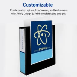 Avery Durable View 3 Ring Binders, 2 inch Slant Rings, 530-Sheet Capacity, DuraHinge, 2.8 inch Wide Spine, Customizable Clear Covers and Spine - Thumbnail 5