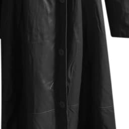 jjayotai Mens Tops Clearance Men's Retro Leather Trench Coat Lapel Solid Color Slim Full Length Classic Faux Leather Windbreaker Jacket Steampunk Overcoat - Thumbnail 4