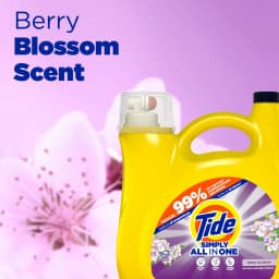 Tide Simply Laundry Detergent Liquid, Berry Blossom Scent, 117 fl oz, 89 Loads - Thumbnail 4