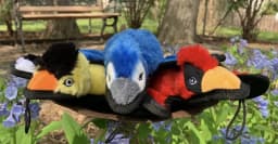 SteelDog Ruffian Blue Jay Plush Dog Toy, Squeaker Dog Toy, Tennis Ball Inside, Crinkles for Interactive Play - Thumbnail 2