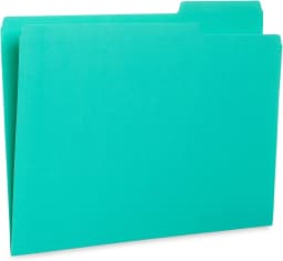 100 Colored File Folders Letter Size 1/3 Cut Tabs - Pastel File Folders, Colorful File Folders Multicolor, Durable 11pt Paper - Thumbnail 8
