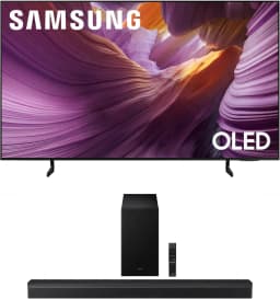 Samsung QN77S85FAEXZA 77 Inch OLED HDR 4K Smart TV with a Samsung HW-B750F B Series Soundbar 5.1 Ch and Subwoofer (2025) - Thumbnail 1