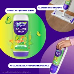 Swiffer Power Mop Floor Cleaner Solution with Gain Scent, 25.3 fl oz - Thumbnail 2