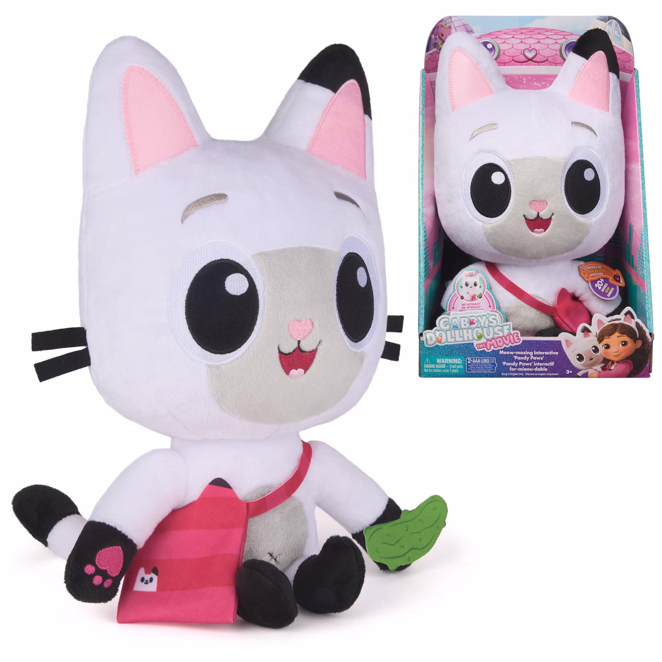 Gabby's Dollhouse: The Movie, Meow-mazing Interactive Pandy Paws Plush with Accessories for Kids 3 - Thumbnail 1