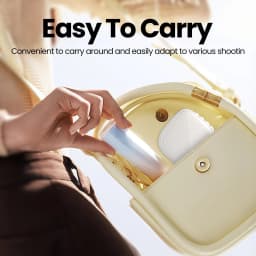 Cshidworld Portable Selfie Light with Mirror, 360° Magnetic, 1000mAh Rechargeable, 48 LED, 3 Modes, 10 Brightness, CRI 80, for Phone, Makeup, Live - Thumbnail 6