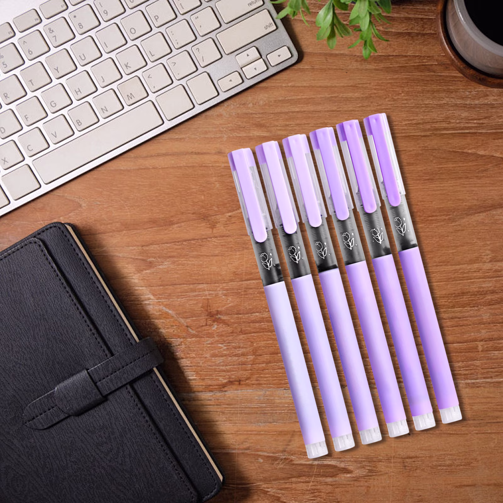 Under 1$ Dollar Straight Liquid Ballpoint Pen Sign Pen, 0.5mm High Capacity Black Ink Water Pen, Fast Drying Exam Writing Pens - Thumbnail 6