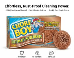 Chore Boy Ultimate Copper Scrubbers, 2 ct 5 Pack - Thumbnail 2