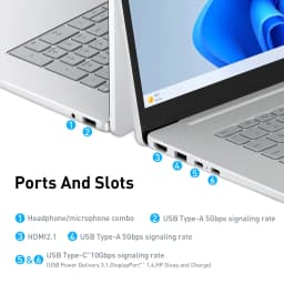 HP OmniBook 3 16" FHD+ Touchscreen Laptop, AMD Ryzen 5 40, 16GB RAM, 2TB SSD, Windows 11 Pro - Thumbnail 7