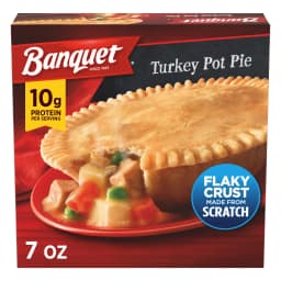 Banquet Turkey Pot Pie, 10g Protein, Frozen Meal, 7 oz - Thumbnail 1