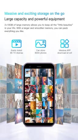 SOYES XS15 Android 8.1 2GB RAM 16GB ROM Ultra-thin 3 Inch Dual SIM Smart Phone, Pink - Thumbnail 18