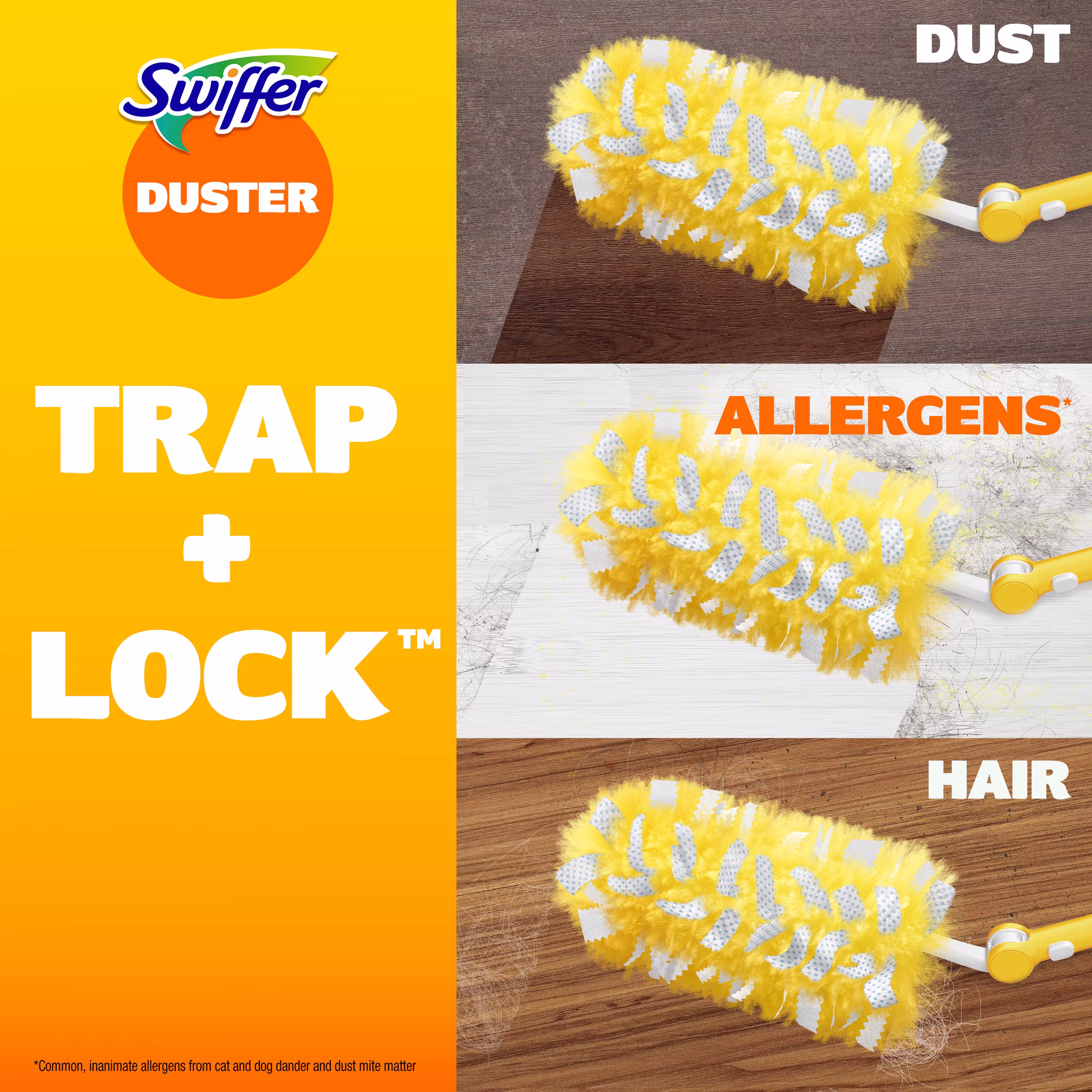Swiffer Heavy Duty 3 ft Extendable Duster Kit with Refills, Unscented, 1 Handle + 3 Refills - Thumbnail 8