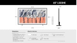 Samsung 65” Class The Frame Series LS03HE QLED 4K Samsung Vision AI Smart TV Smart Tizen TV 2026 - QN65LS03HEFXZA - Thumbnail 11