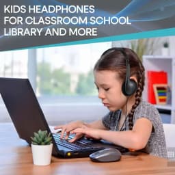 RHEA- Kids Headphones Bulk 5 Pack For School Classroom Student,Black Wholesale Childre - Thumbnail 5