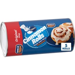 Pillsbury Cinnamon Rolls with Original Icing, Refrigerated Canned Pastry Dough, 5 Rolls, 7.3 oz - Thumbnail 1