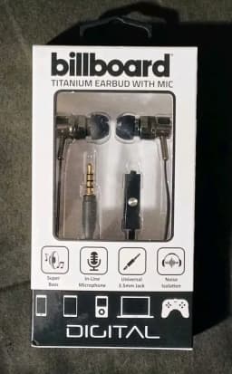 RHEA- Billboard Titanium Earbuds With In-Line Mic 3.5Mm 2 Sets 1 Black + 1 Teal In-Ear - Thumbnail 3