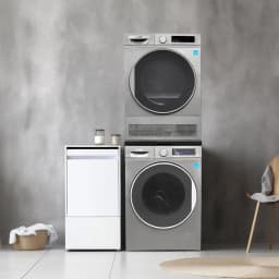 Pemberly Row Stackable Washer 2.2 cf 110 V Dryer 4 Cf 220V with Stacking Shelf - Thumbnail 5