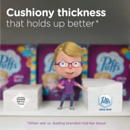 Puffs Ultra Soft Facial Tissues, 1 Family Size Box, 124 Facial Tissues Per Box - Thumbnail 8