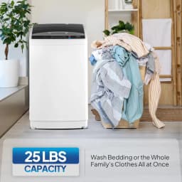 VINGLI 25LBS Full-Automatic Electric Laundry Machine， Portable Washing Machine with Stainless Steel Drum, 110V Compact Washer, Washer and Dryer Combo - Thumbnail 2