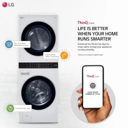 LG WKG101HWA 27 Inch Gas Front Load Laundry Center with Wi-Fi Enabled - Thumbnail 2