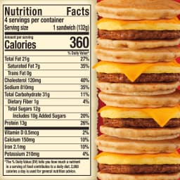 Jimmy Dean Frozen Breakfast Sandwich, Egg and Cheese Maple Griddle Cake, 4 Count - Thumbnail 6