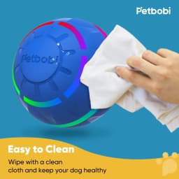 Petbobi Interactive Toy Dog Ball, Active Rolling Ball for Dogs with Flashing LED Light, Moving Bouncing Toys Ball for Medium Large Dogs, USB - Thumbnail 4